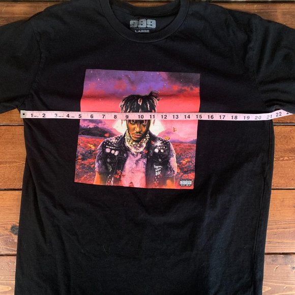 999 Juice Wrld World Rap Hip-Hop Legends Never Die Black 100% Cotton T-Shirt EUC - Picture 9 of 11